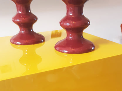 N° 02  Colonne - Hauteur 40 cm - Bois laqué brillant