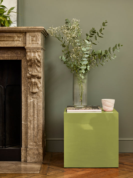 Personnaliser avec la couleur de votre choix notre bout de canapé N° 4 - Hauteur 40 cm - Bois satiné brillant