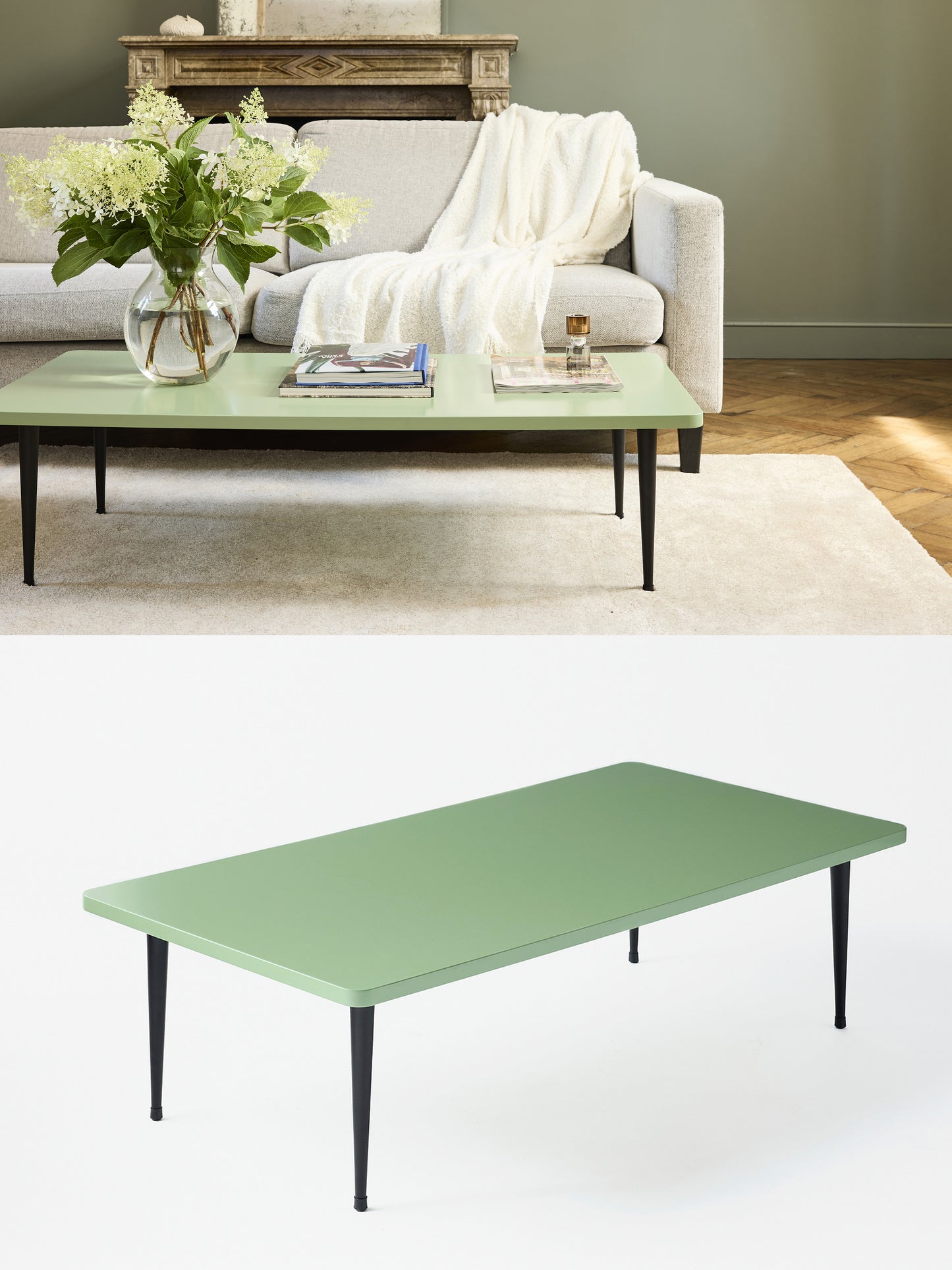 N° 08 - Table basse - 120 x 60 cm - Bois laqué satiné