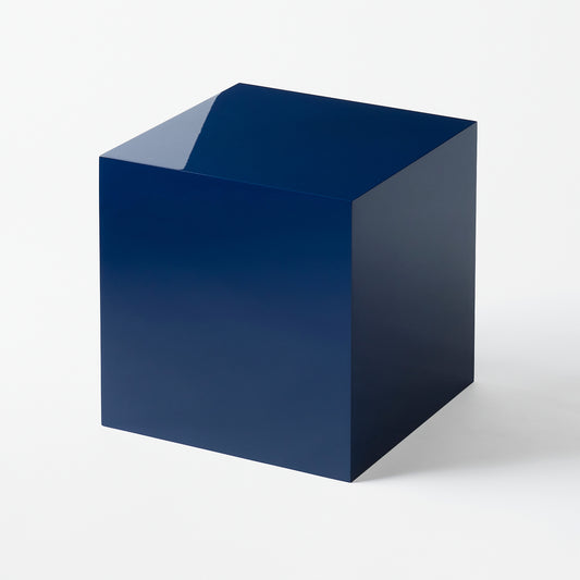 N° 04  Cube - Hauteur 40 cm - Bois laqué brillant